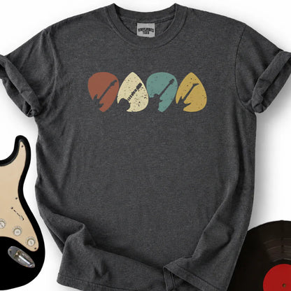 Printify T-Shirt Dark Heather / S Guitar Plectrums T-Shirt