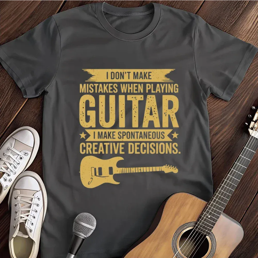 Printify T-Shirt Dark Heather / S Guitar T Shirt