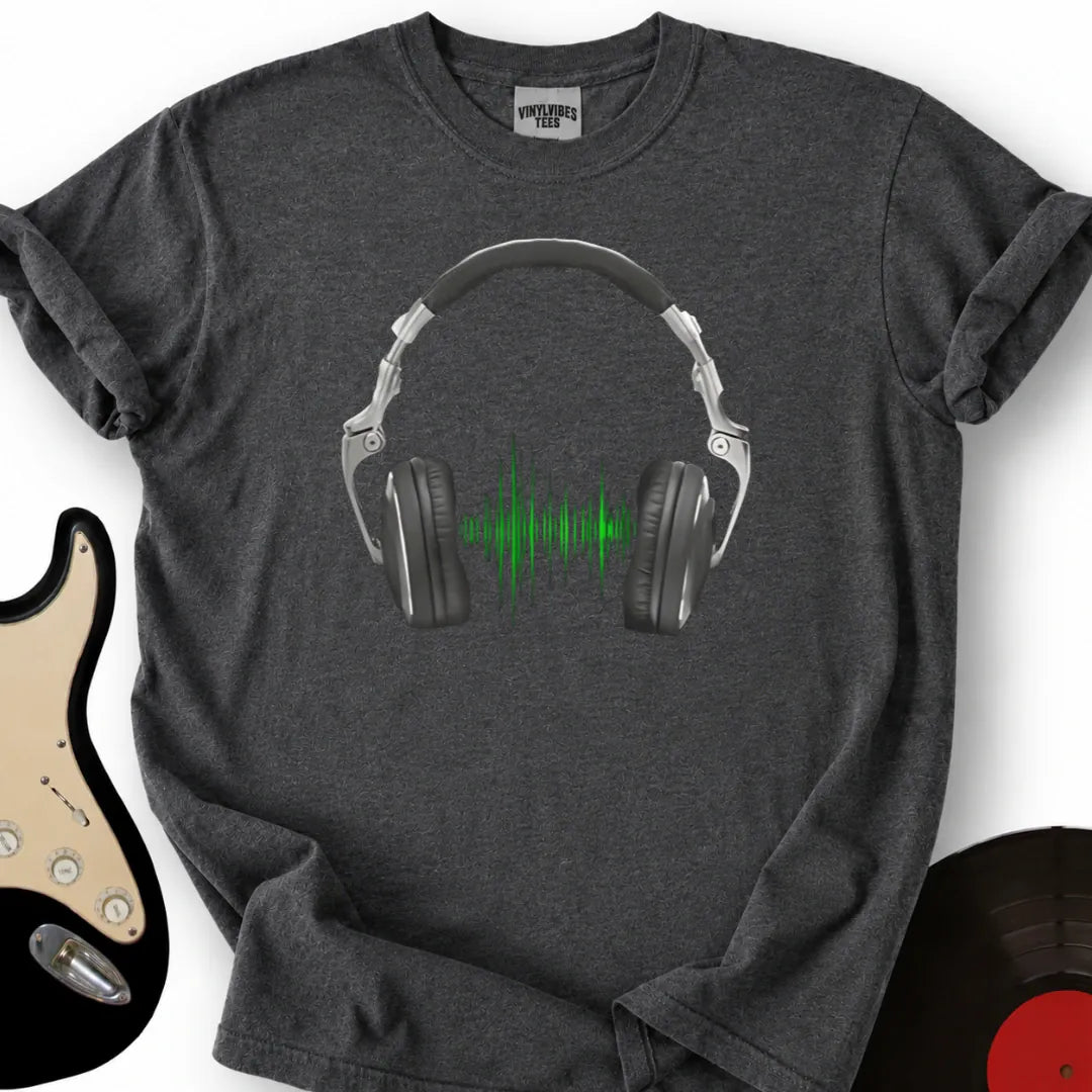 Printify T-Shirt Dark Heather / S Headphone T-Shirt