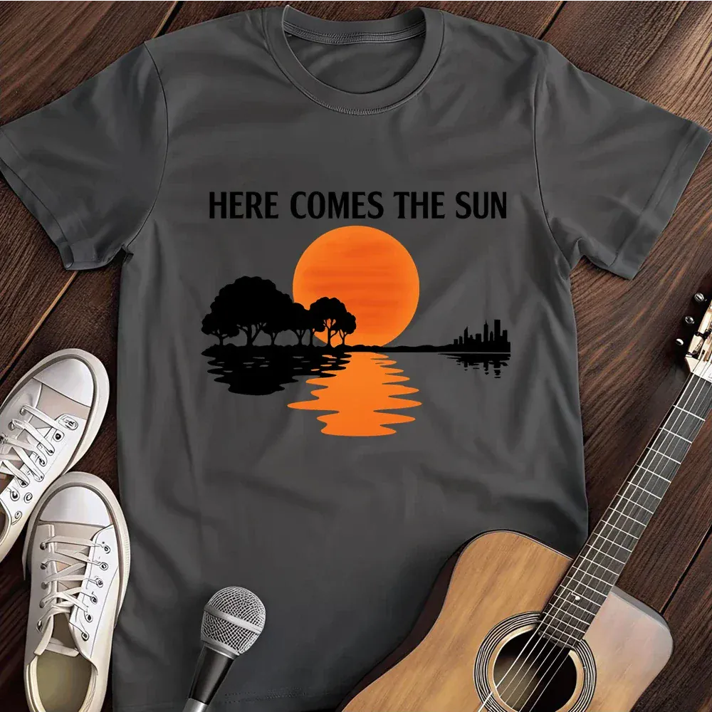 Printify T-Shirt Dark Heather / S Here Comes The Sun T Shirt
