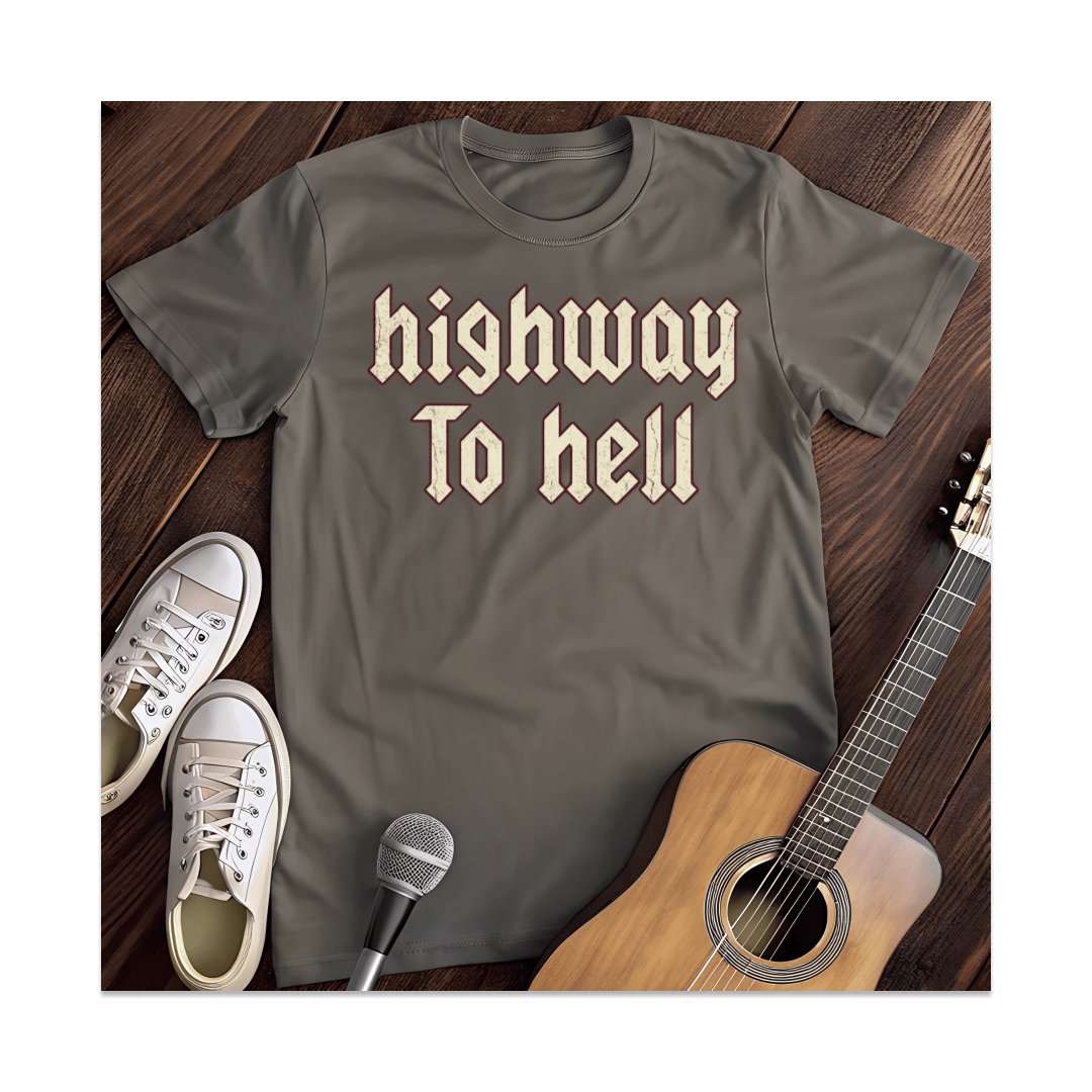 Printify T-Shirt Dark Heather / S Highway To Hell T-Shirt