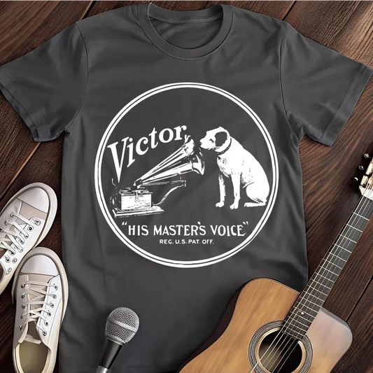 Printify T-Shirt Dark Heather / S His Masters Voice T Shirt