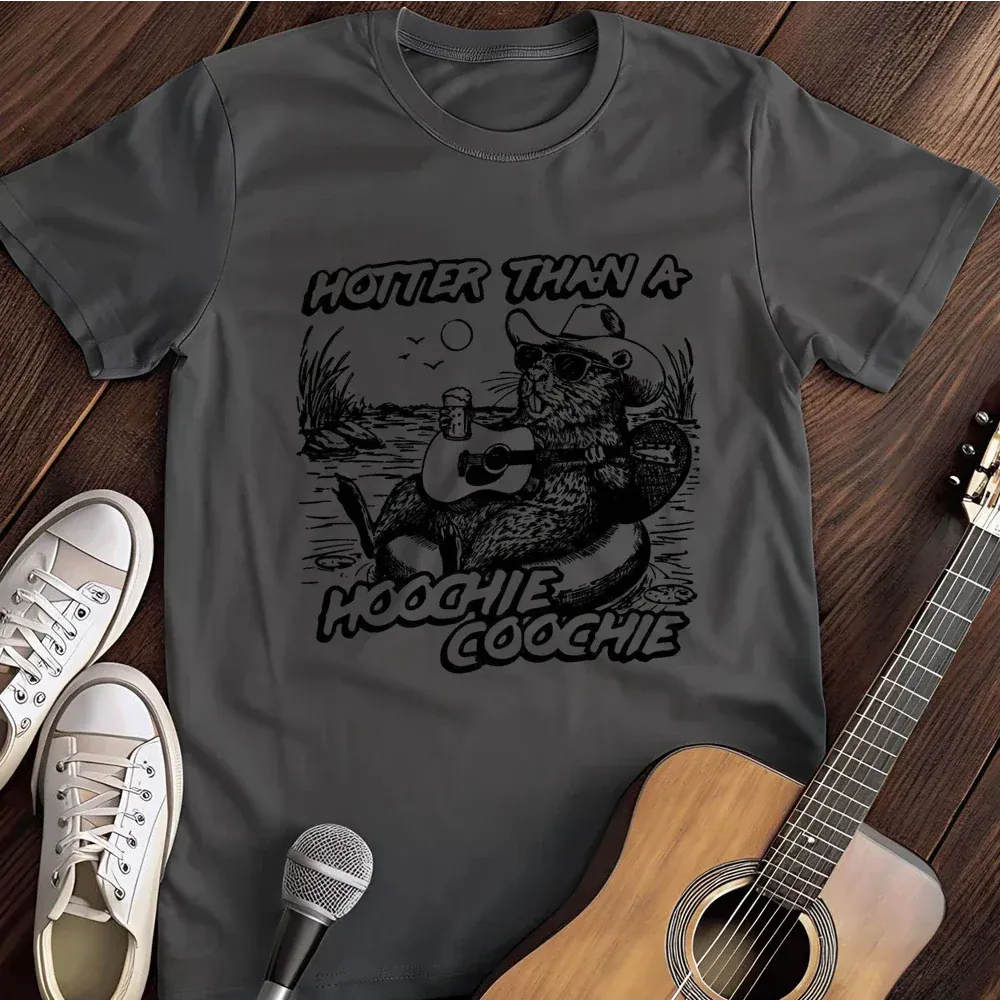 Printify T-Shirt Dark Heather / S Hotter Than A Hoochie Coochie T Shirt