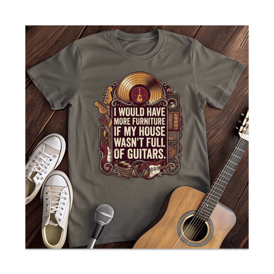 Printify T-Shirt Dark Heather / S House Full Of Guitars T-Shirt