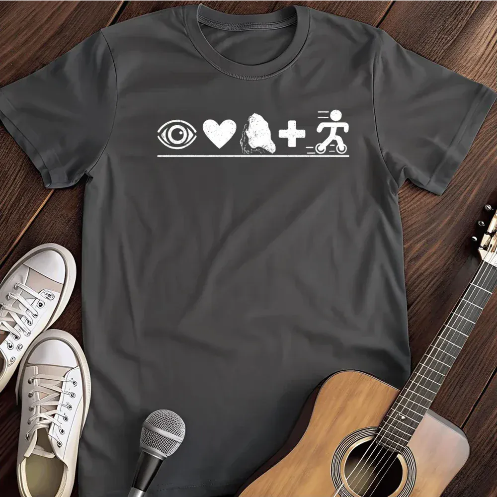 Printify T-Shirt Dark Heather / S I Love Rock And Roll T Shirt