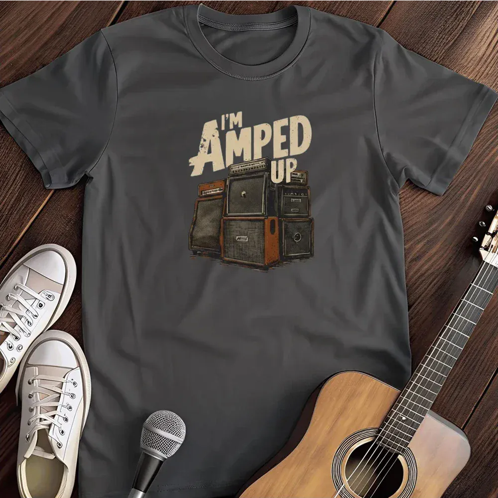 Printify T-Shirt Dark Heather / S I M Amped Up T Shirt
