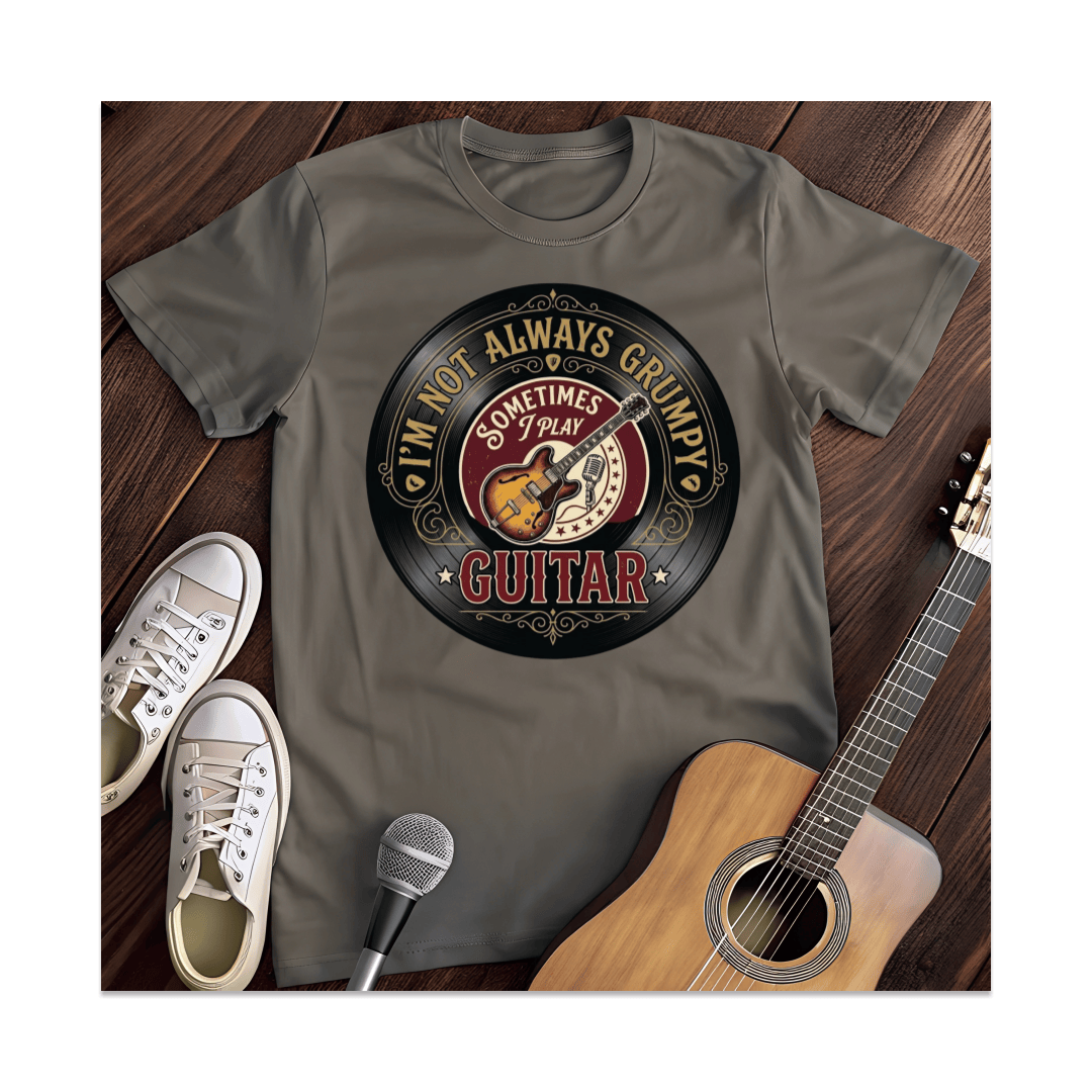 Printify T-Shirt Dark Heather / S I'm Not Always Grumpy Sometimes I Play Guitar T-Shirt