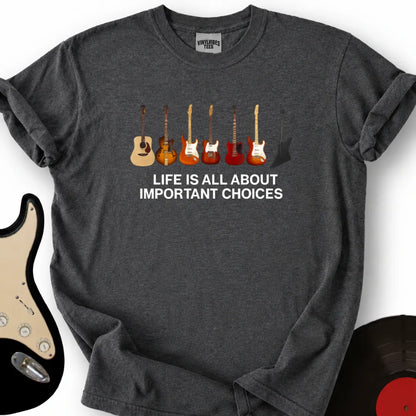 Printify T-Shirt Dark Heather / S Important Choices T-Shirt