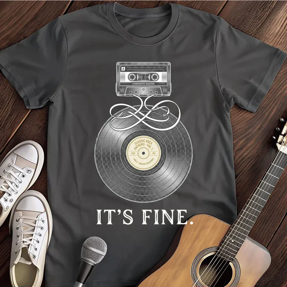 Printify T-Shirt Dark Heather / S Its Fine T Shirt