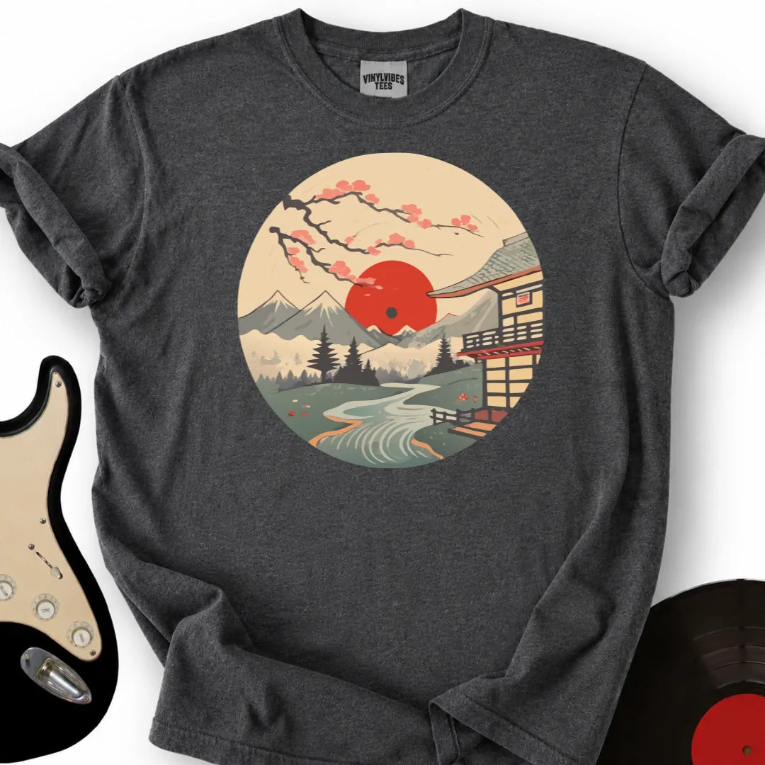 Printify T-Shirt Dark Heather / S Japan Garden Vinyl T-Shirt