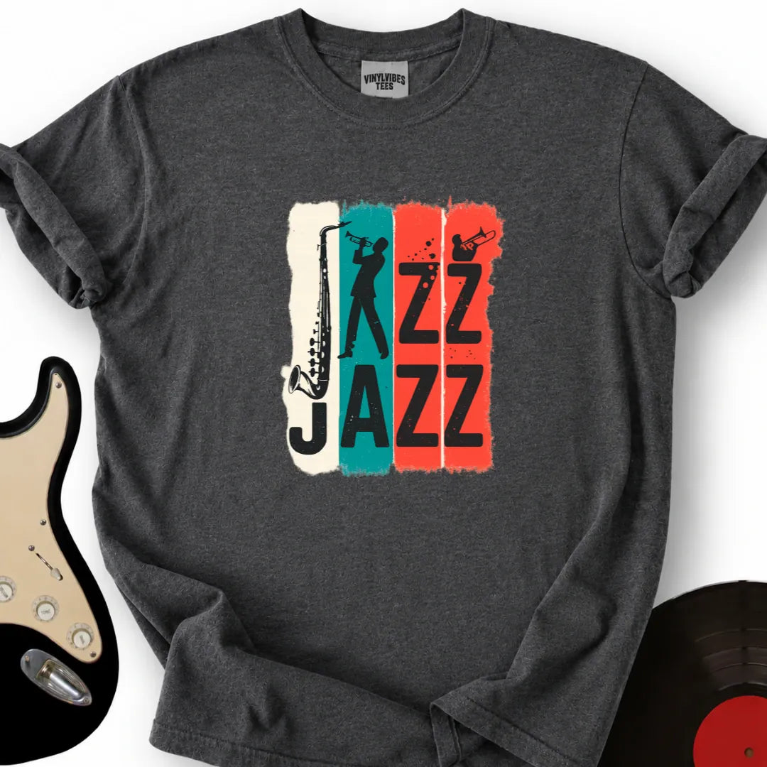 Printify T-Shirt Dark Heather / S Jazz Jazz T-Shirt