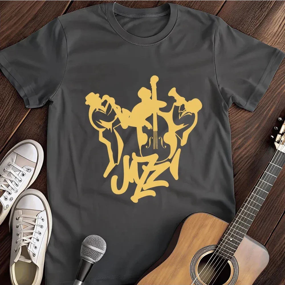 Printify T-Shirt Dark Heather / S Jazz T Shirt