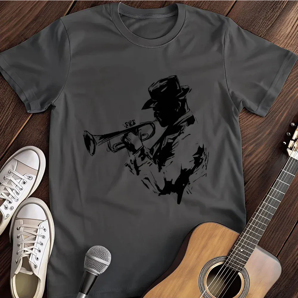 Printify T-Shirt Dark Heather / S Jazzman Trumpet T Shirt