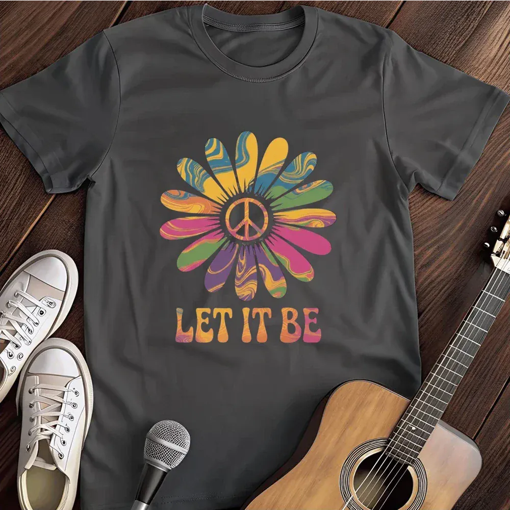 Printify T-Shirt Dark Heather / S Let It Be V T Shirt