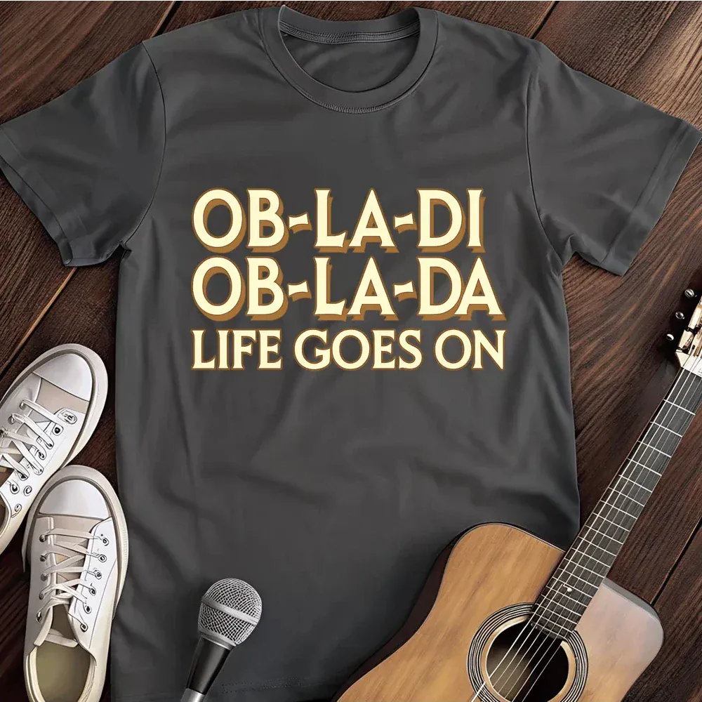 Printify T-Shirt Dark Heather / S Life Goes On T Shirt