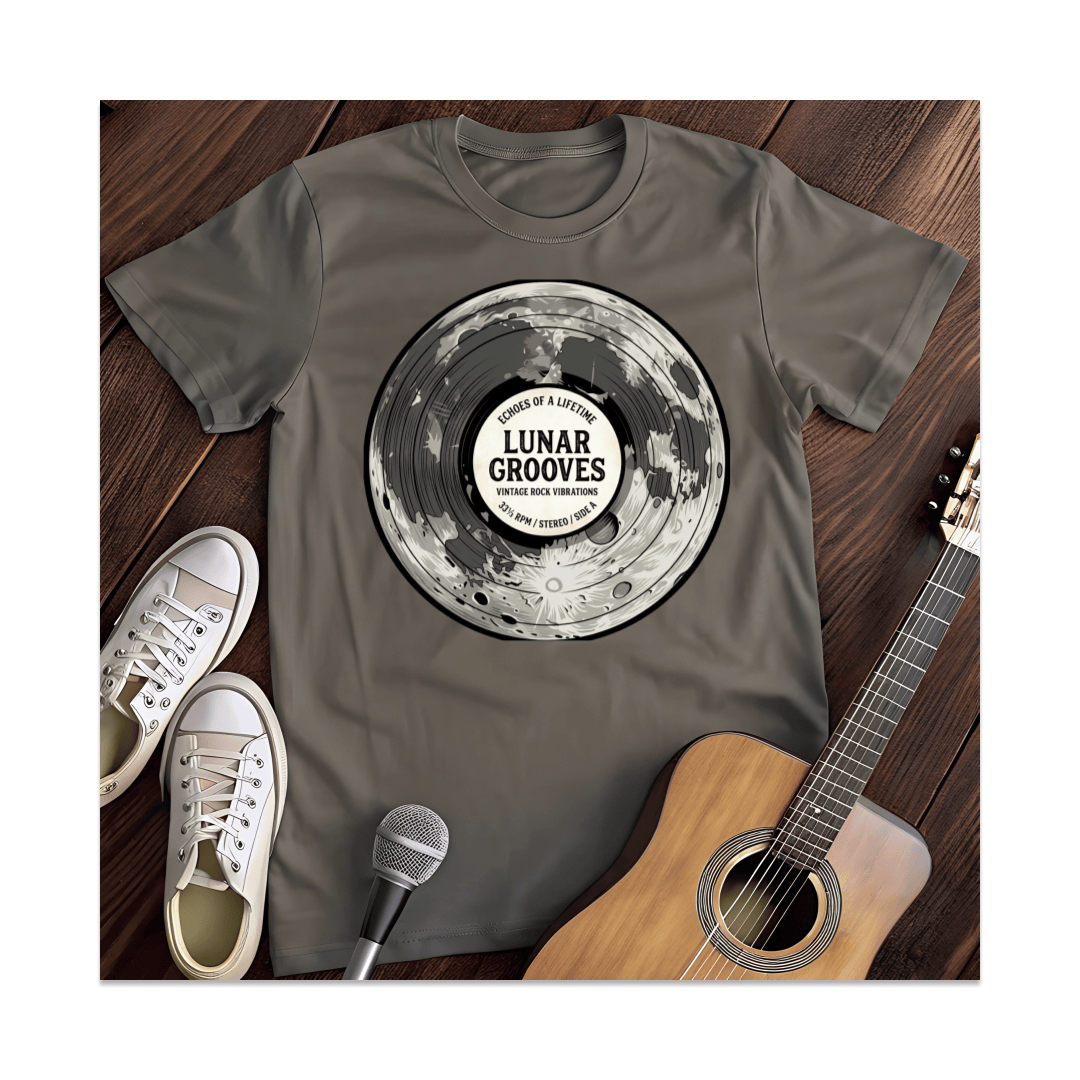Printify T-Shirt Dark Heather / S Lunar Grooves T-Shirt