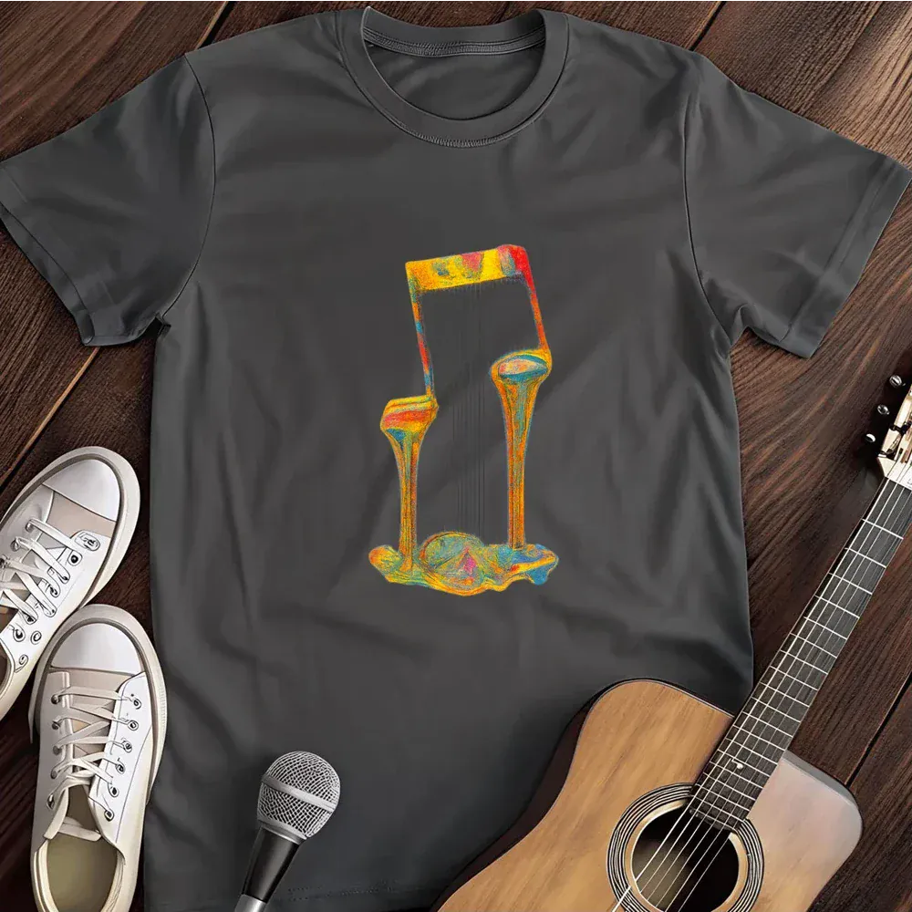 Printify T-Shirt Dark Heather / S Melting Notes T Shirt
