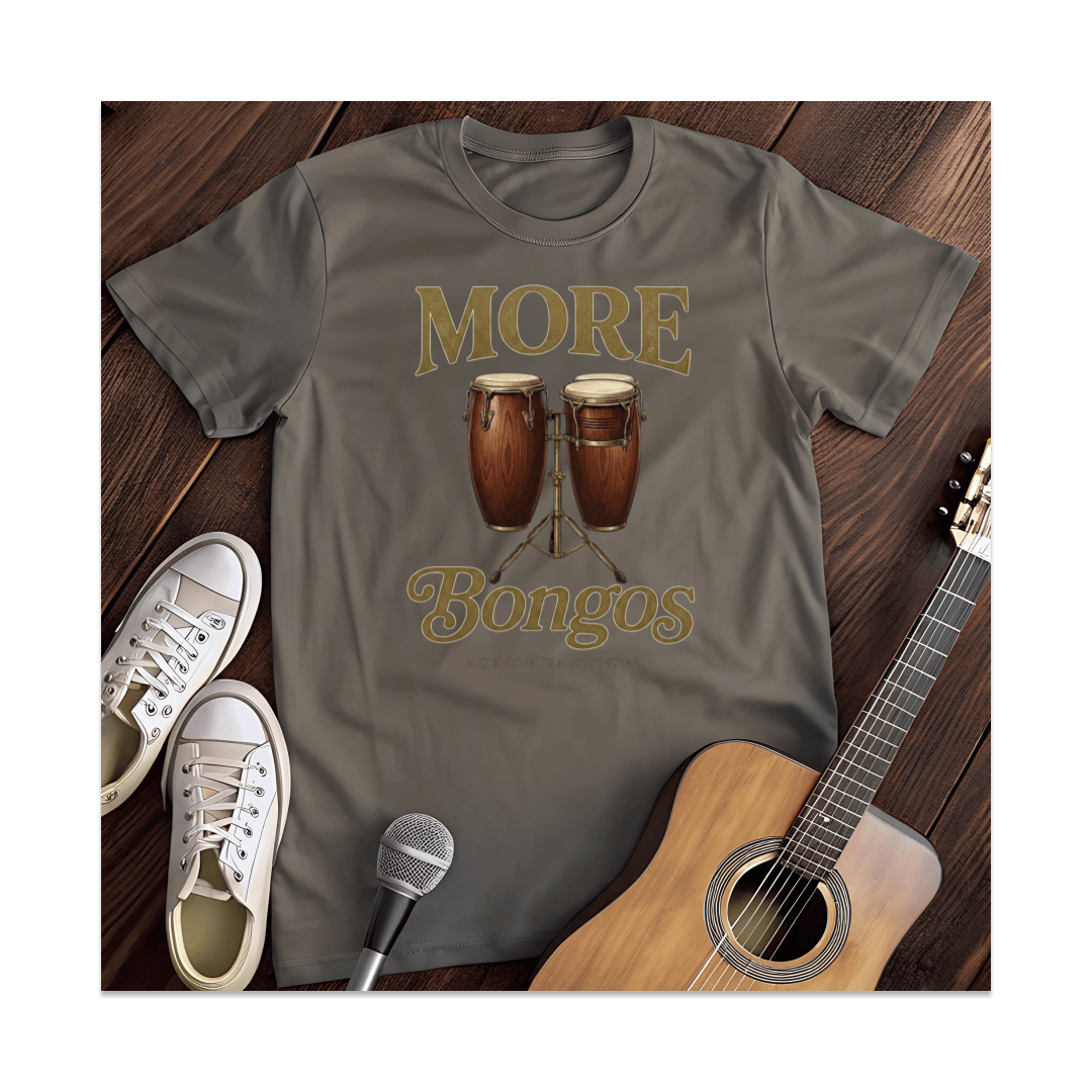 Printify T-Shirt Dark Heather / S More Bongos Essential T-Shirt