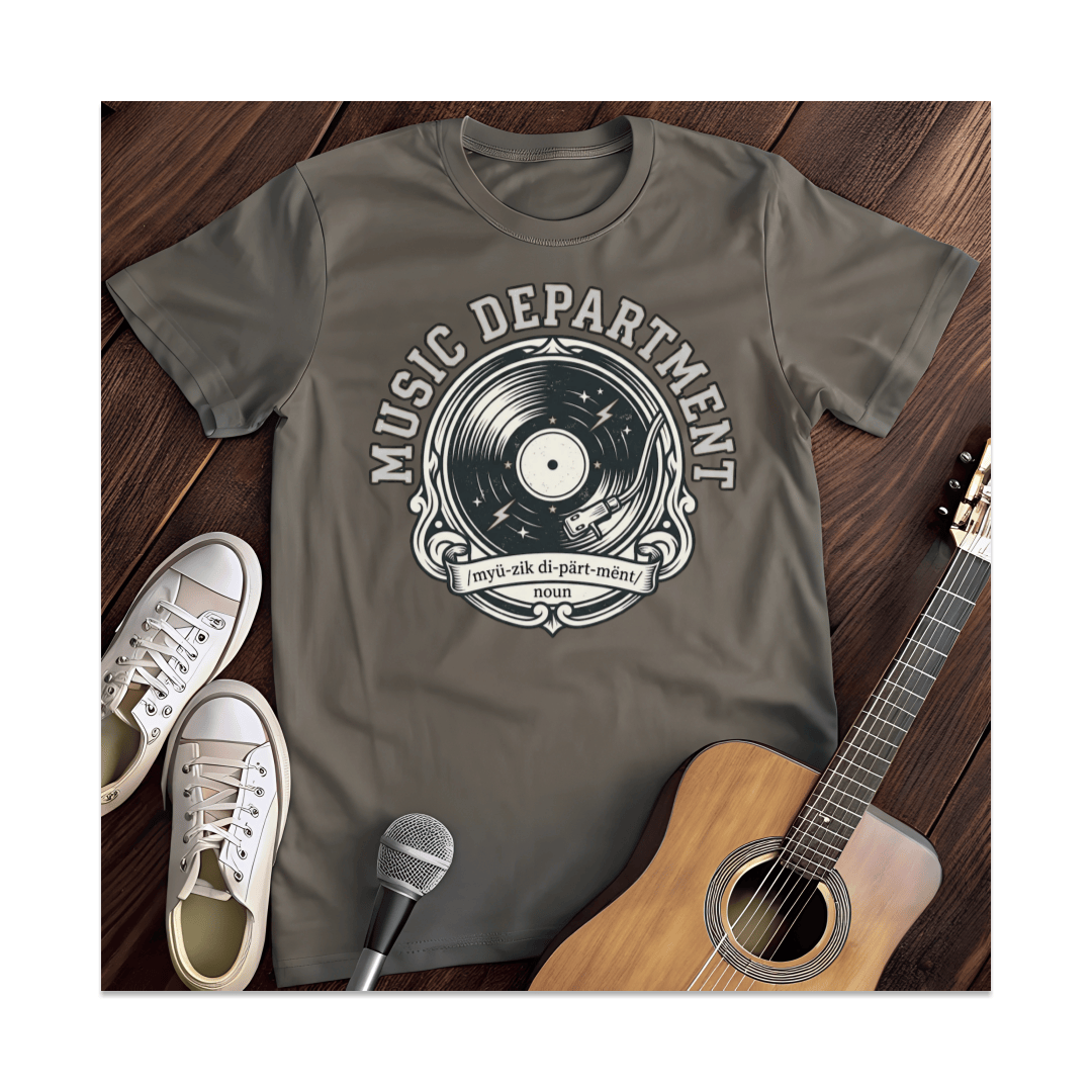 Printify T-Shirt Dark Heather / S Music Department T-Shirt