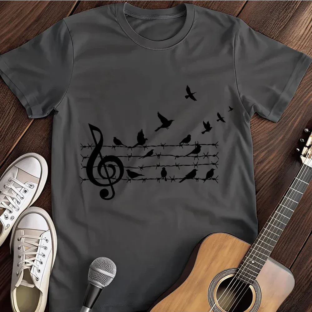 Printify T-Shirt Dark Heather / S Music Freedom T Shirt