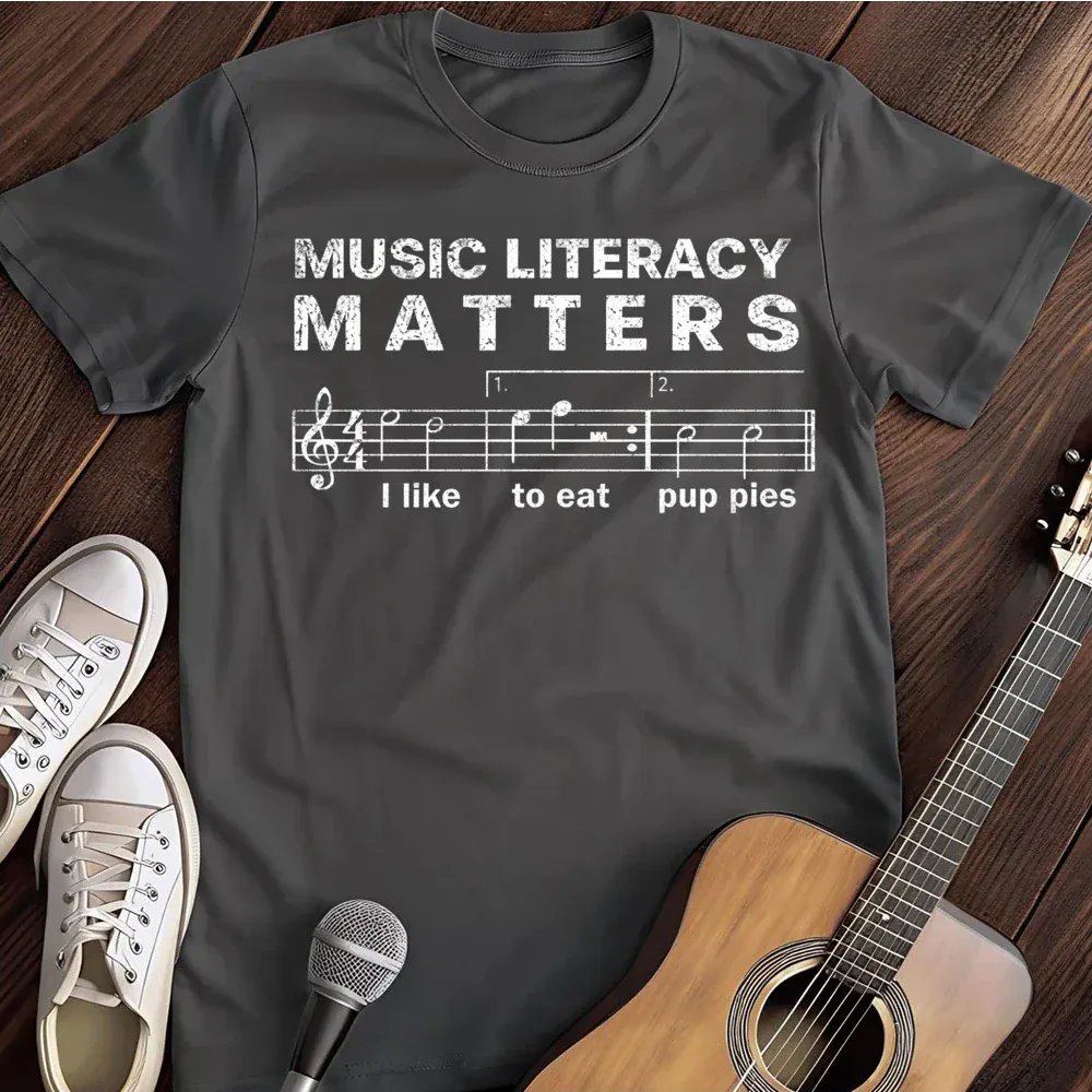 Printify T-Shirt Dark Heather / S Music Literacy Matters