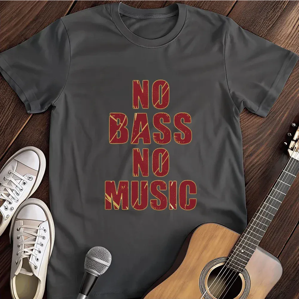 Printify T-Shirt Dark Heather / S No Bass T Shirt