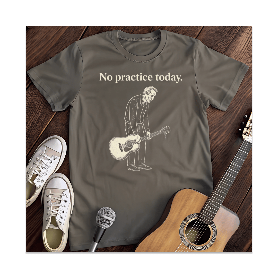 Printify T-Shirt Dark Heather / S No Practice Today T-Shirt