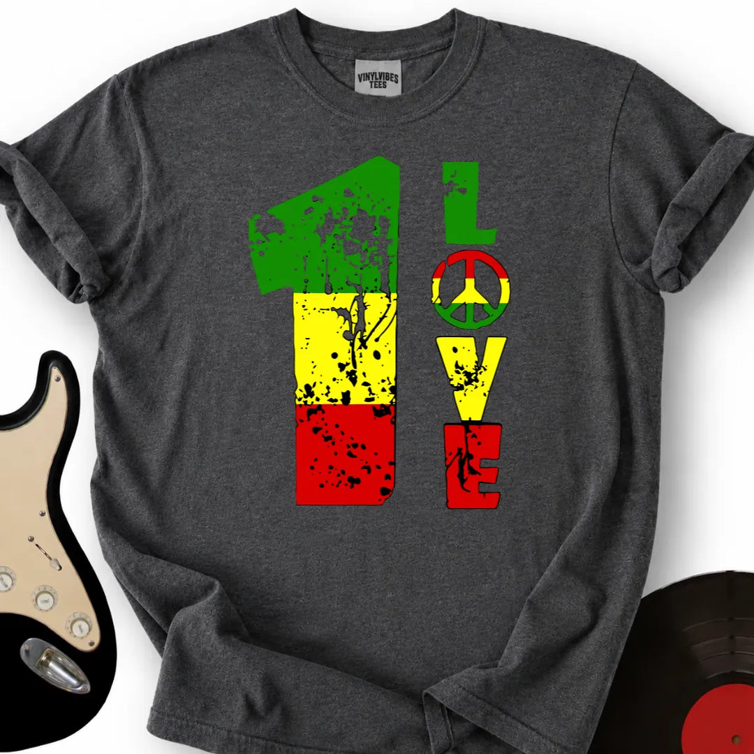 Printify T-Shirt Dark Heather / S One Love T-Shirt