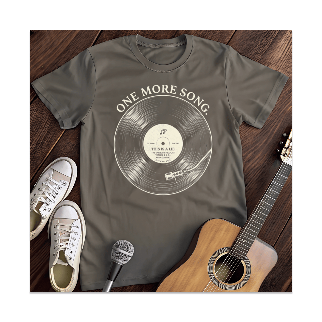 Printify T-Shirt Dark Heather / S One More Song Playlist T-Shirt