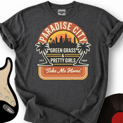 Printify T-Shirt Dark Heather / S Paradise City T Shirt T-Shirt
