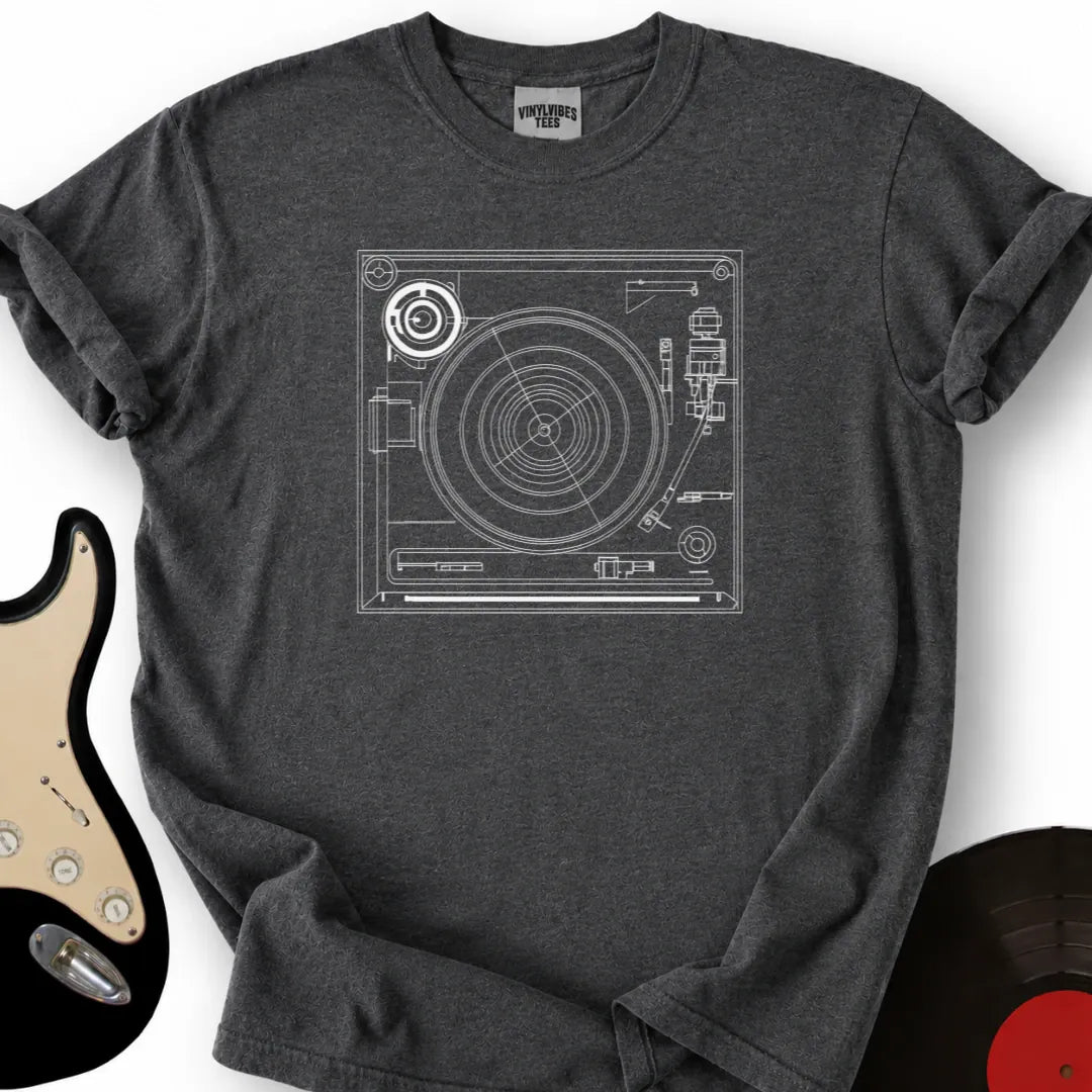 Printify T-Shirt Dark Heather / S Patent Record T-Shirt