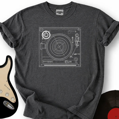 Printify T-Shirt Dark Heather / S Patent Record T-Shirt