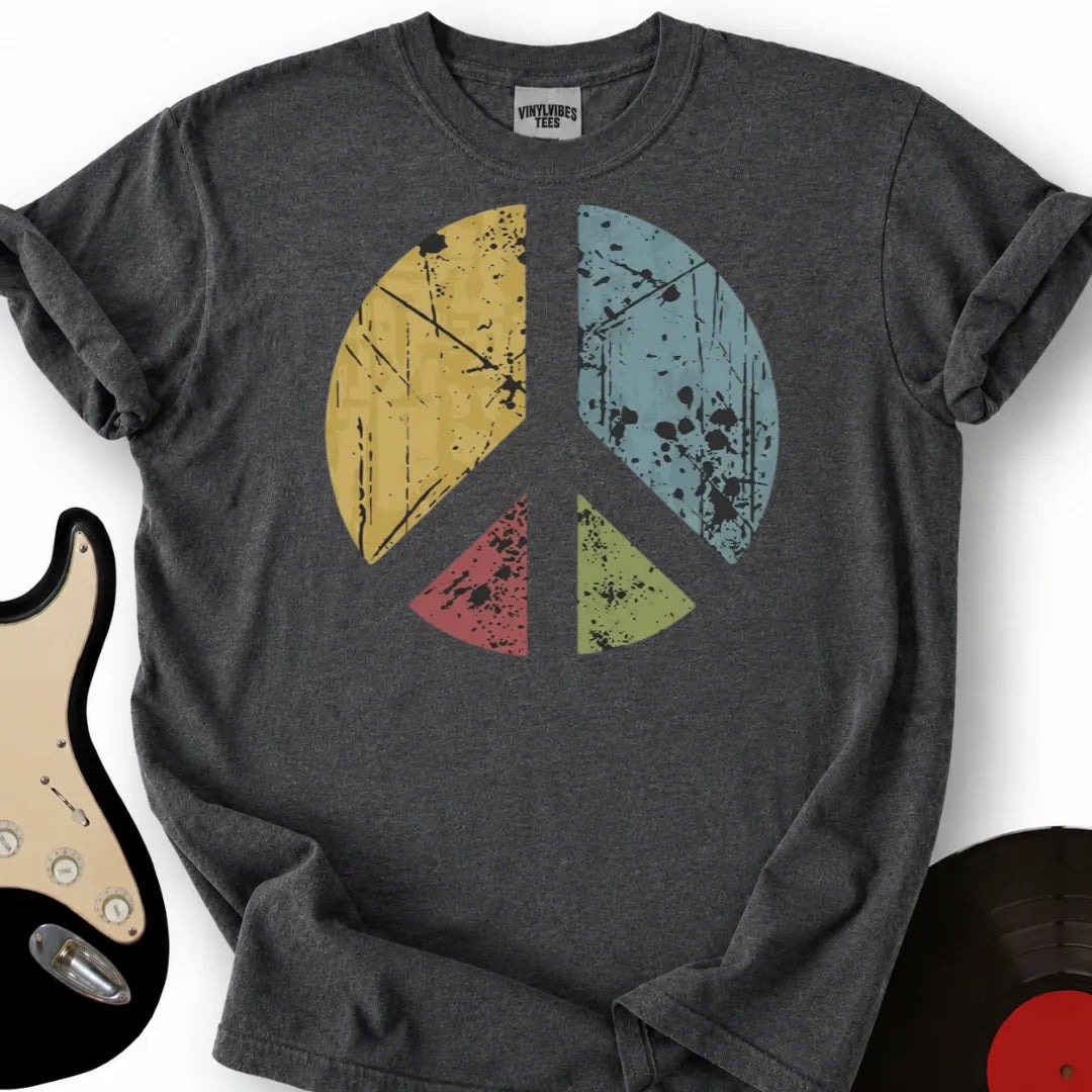 Printify T-Shirt Dark Heather / S Peace Colored T-Shirt