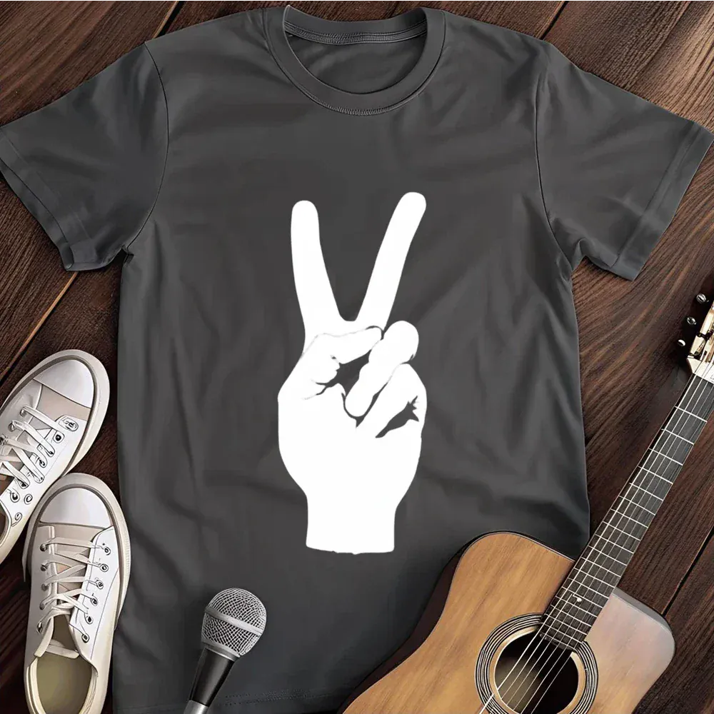Printify T-Shirt Dark Heather / S Peace Hand Ii T Shirt