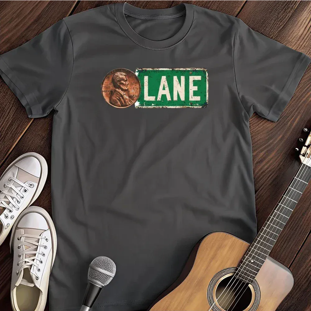 Printify T-Shirt Dark Heather / S Penny Symbol Lane T Shirt