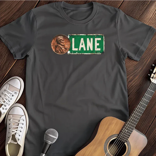 Printify T-Shirt Dark Heather / S Penny Symbol Lane T Shirt