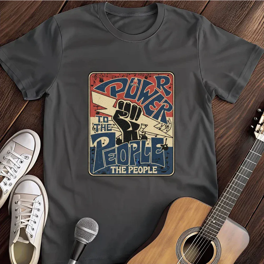 Printify T-Shirt Dark Heather / S Power To The People T Shirt