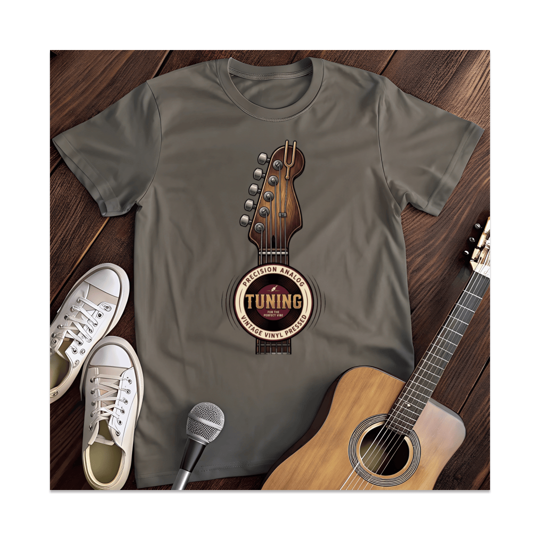 Printify T-Shirt Dark Heather / S Precision Analog Guitar Tuning T-Shirt