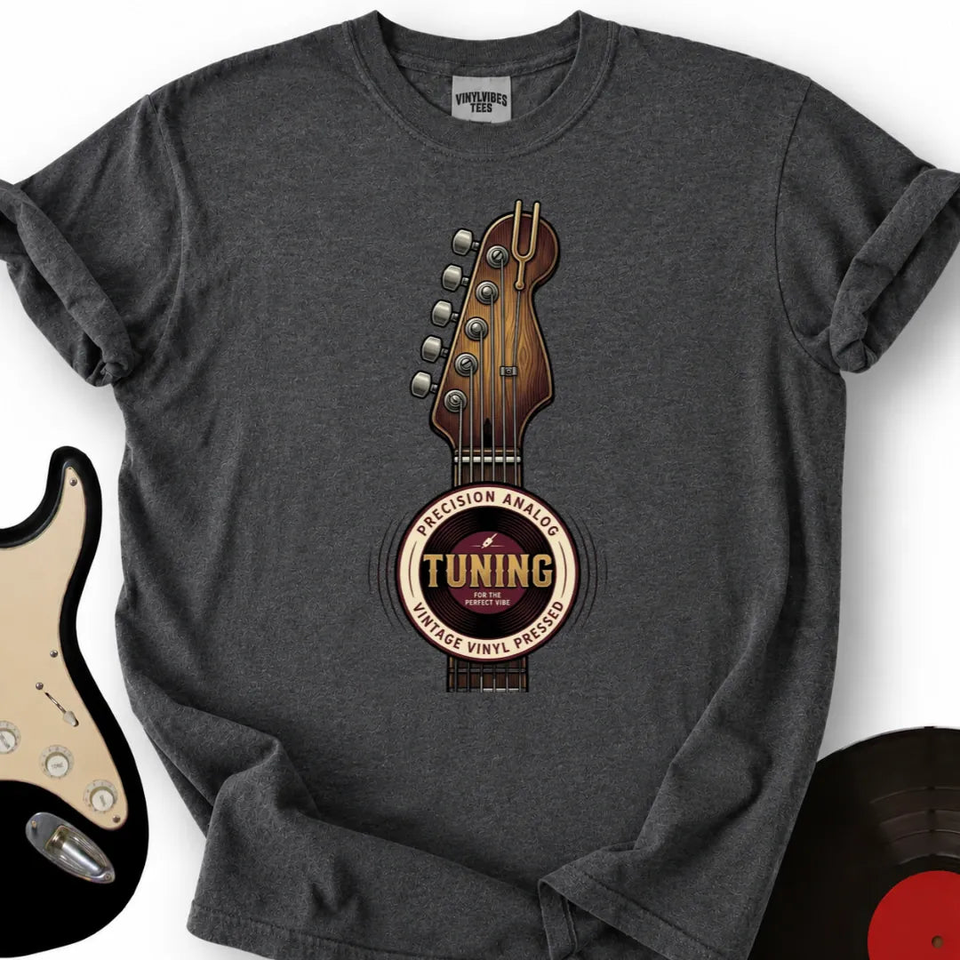 Printify T-Shirt Dark Heather / S Precision Analog Guitar Tuning T-Shirt
