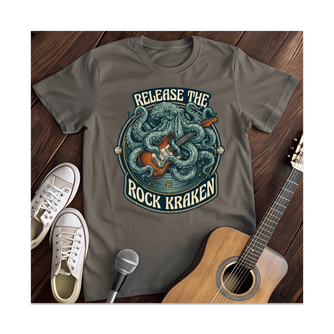 Printify T-Shirt Dark Heather / S Rock Kraken T-Shirt