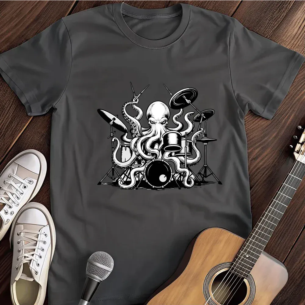 Printify T-Shirt Dark Heather / S Rockin Octopus T Shirt