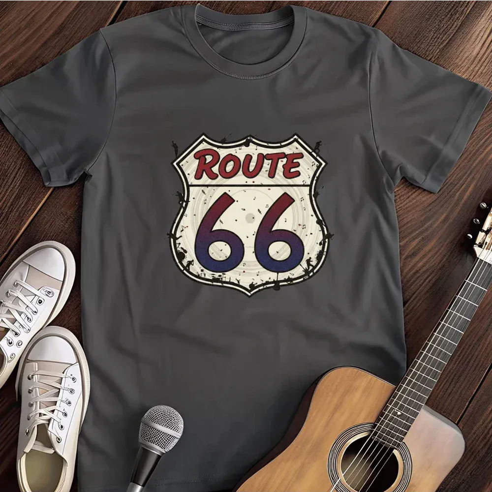 Printify T-Shirt Dark Heather / S Route 66 T Shirt