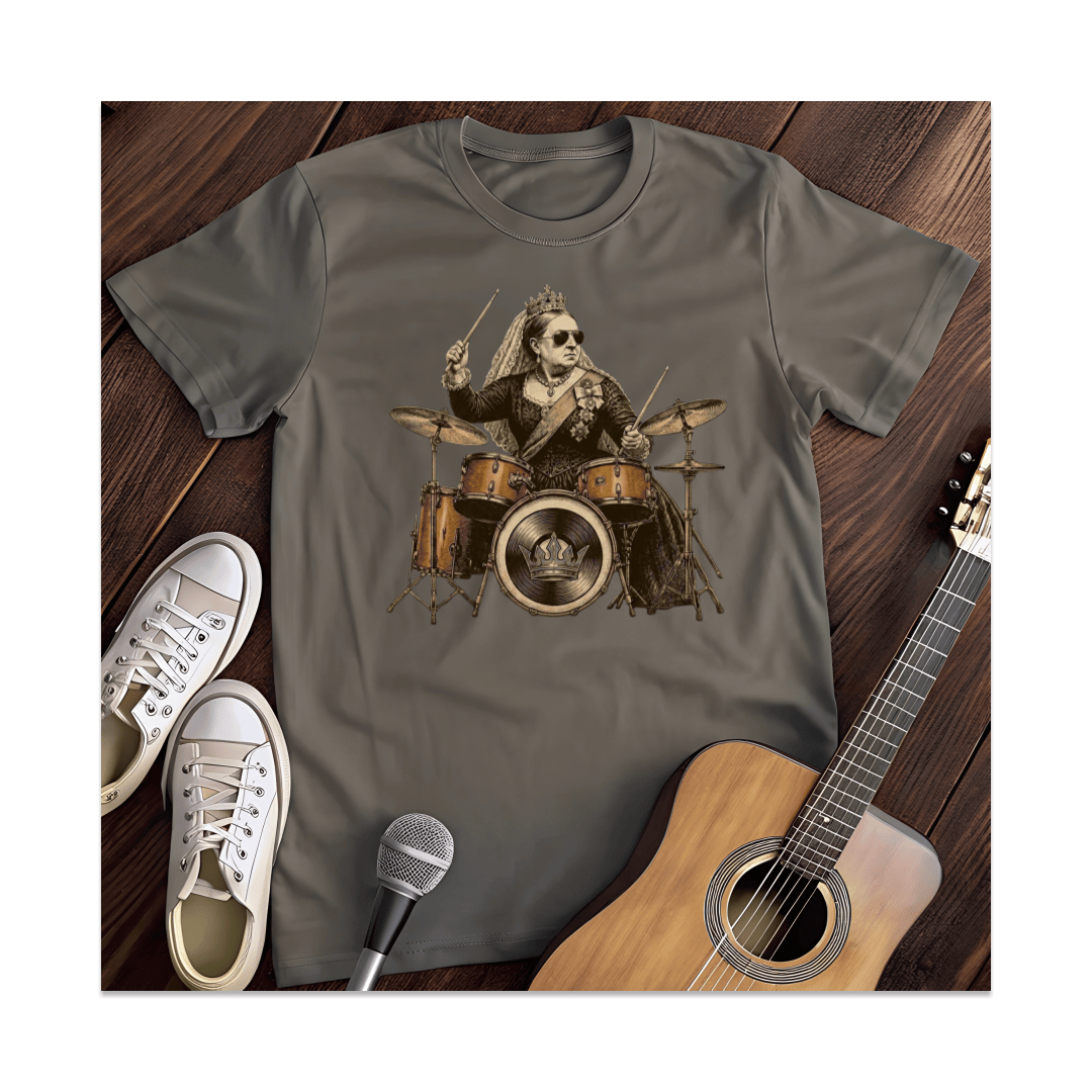 Printify T-Shirt Dark Heather / S Royal Queen Drummer T-Shirt