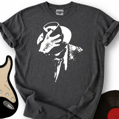 Printify T-Shirt Dark Heather / S Shadowed Fedora T-Shirt