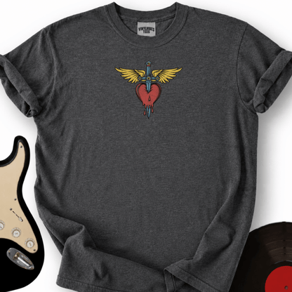 Printify T-Shirt Dark Heather / S Shot Through the Heart T-Shirt