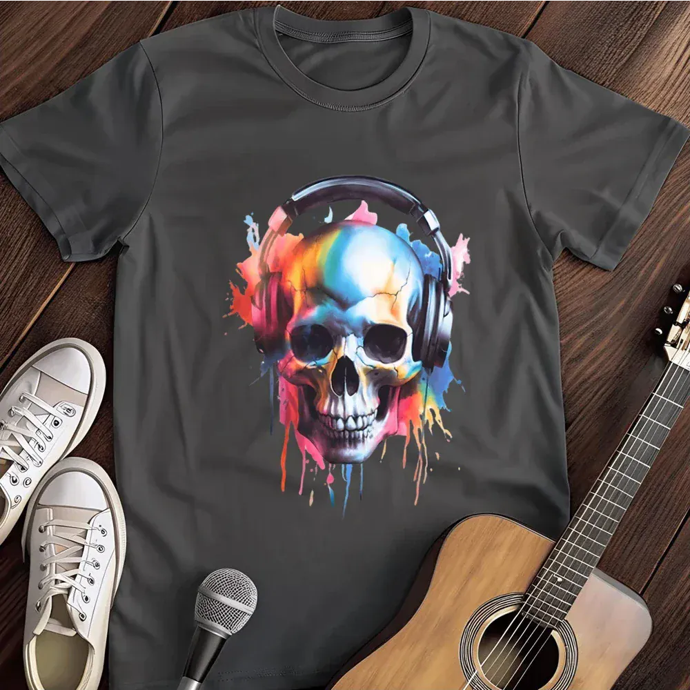 Printify T-Shirt Dark Heather / S Skull Shock T Shirt