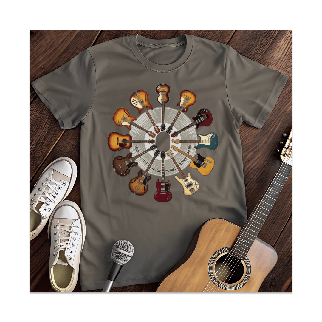 Printify T-Shirt Dark Heather / S Sonic Legacies Guitar Circle T-Shirt