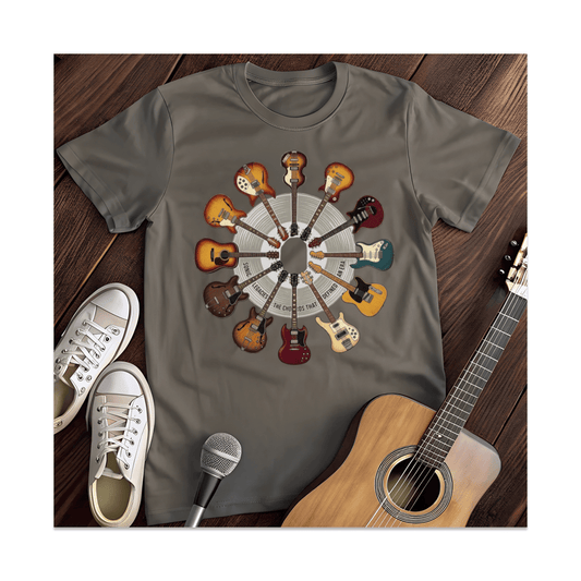 Printify T-Shirt Dark Heather / S Sonic Legacies Guitar Circle T-Shirt