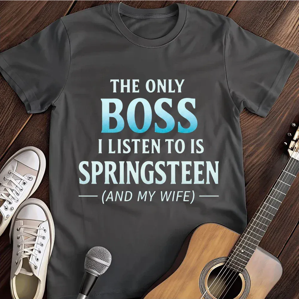 Printify T-Shirt Dark Heather / S Springsteen And My Wife T Shirt