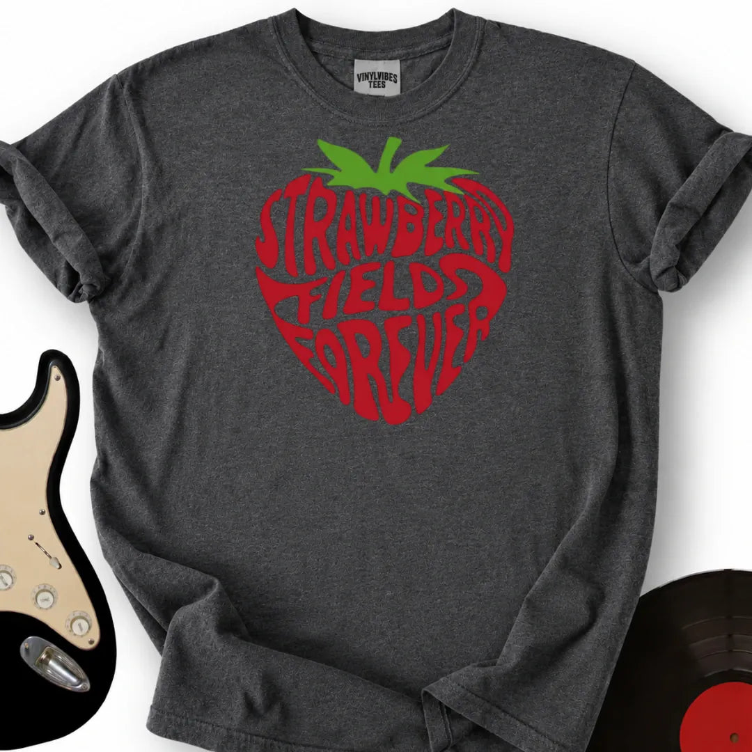 Printify T-Shirt Dark Heather / S Strawberry Fields T-Shirt